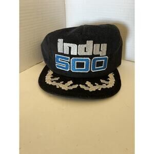 Vintage Stylemaster Indy 500 Corduroy Snapback Hat Made in USA